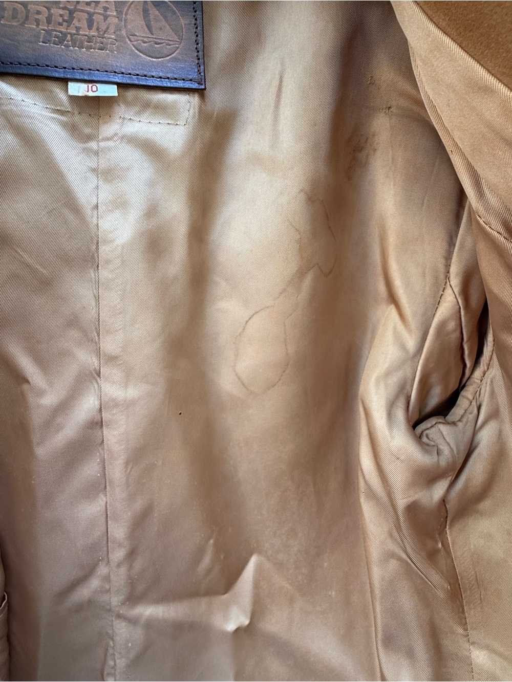 Sea Dream Vintage Leather Fringe Jacket - Vintage Size 10 - Picture 8 of 13